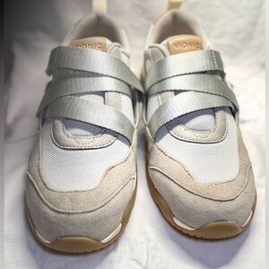 Vionic Orthotic Comfort Sneakers Gray Velcro Walking Shoes